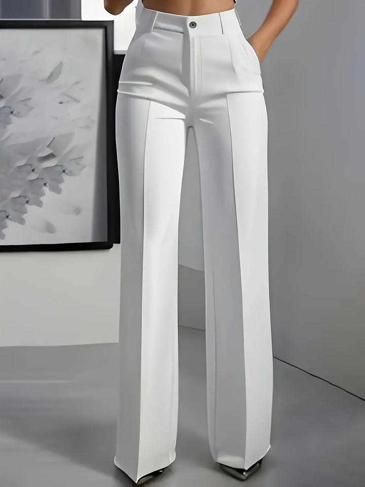 Carla I High-Waisted Pants with Elastic Waist