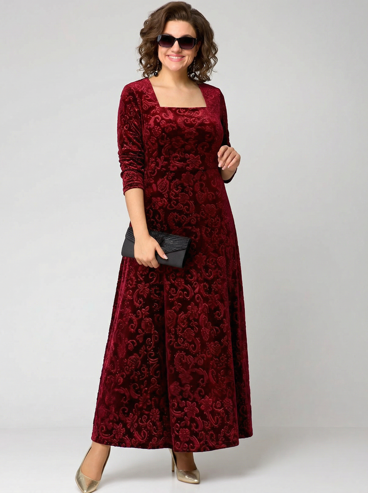 Vespera | Elegant Floral Midi Dress