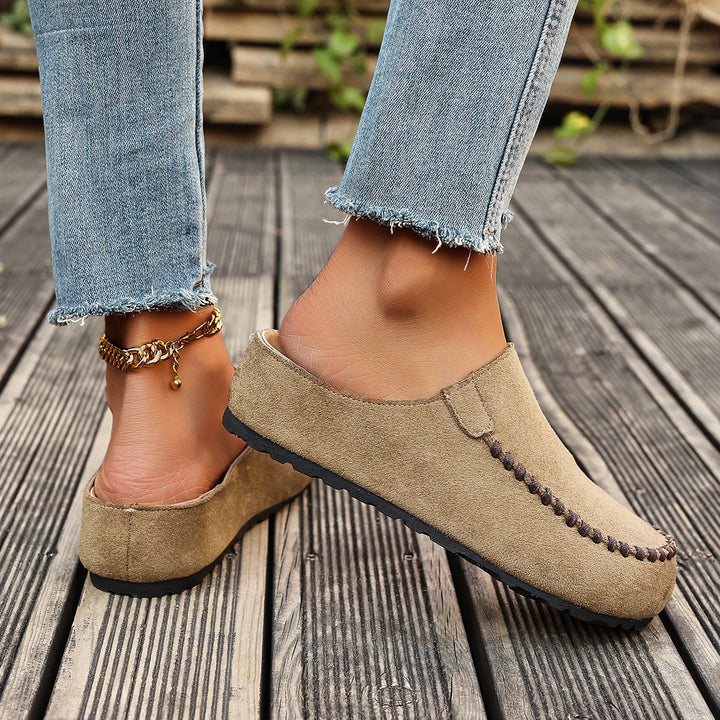 Catherine I Women's Vintage Style Orthopedic Leather Slippers