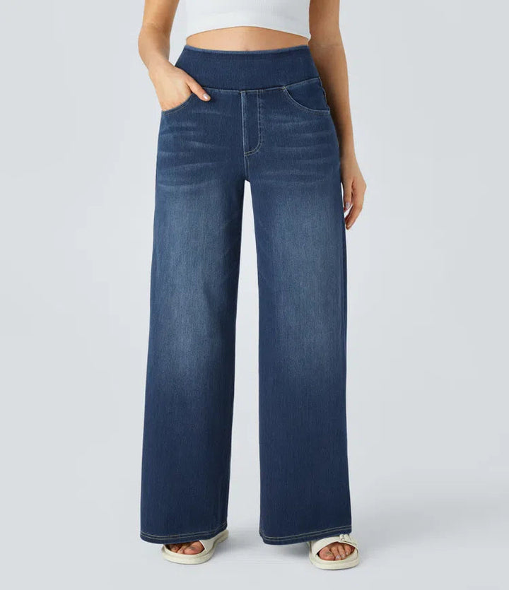 Linda I Very stretchy wide-leg jeans with a high waist