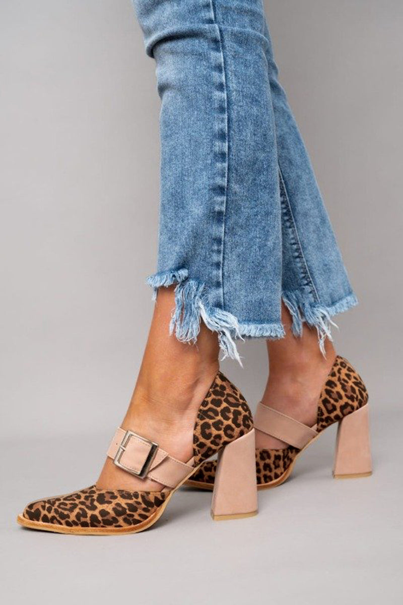 Vittoria | Suede Leopard Print Sandals