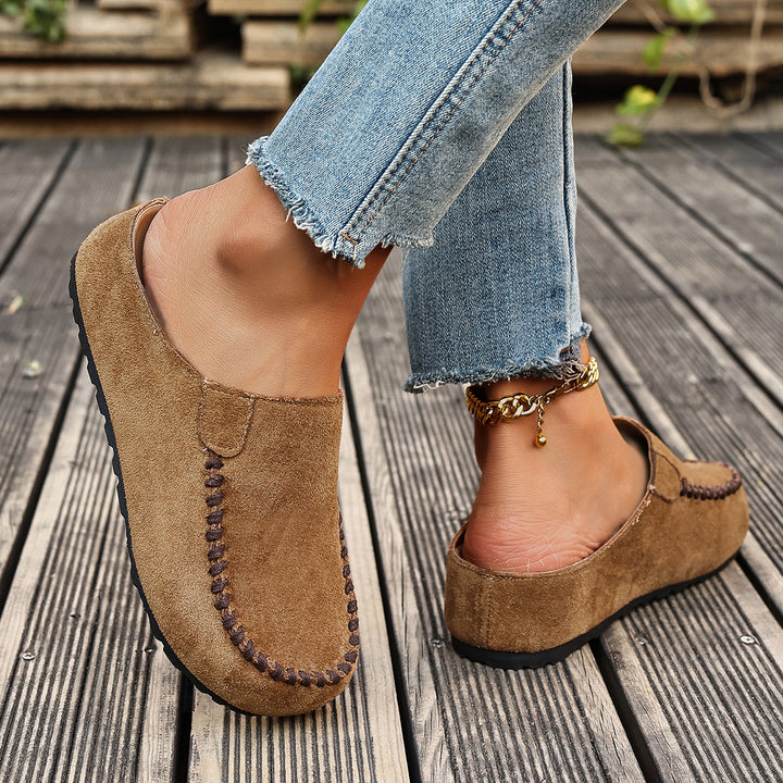 Catherine I Women's Vintage Style Orthopedic Leather Slippers