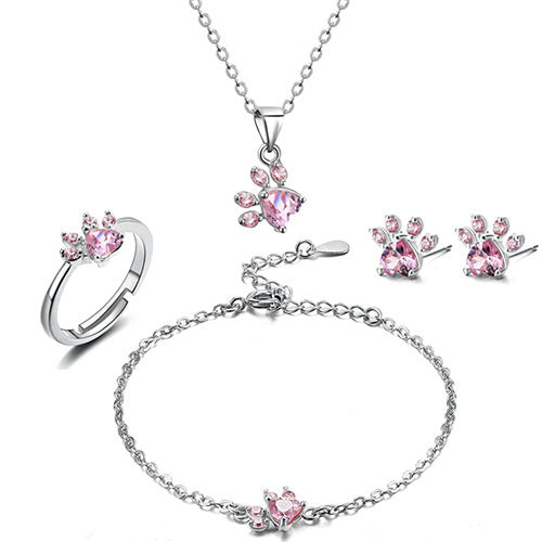 Set di gioielli in oro rosa con zoccoli