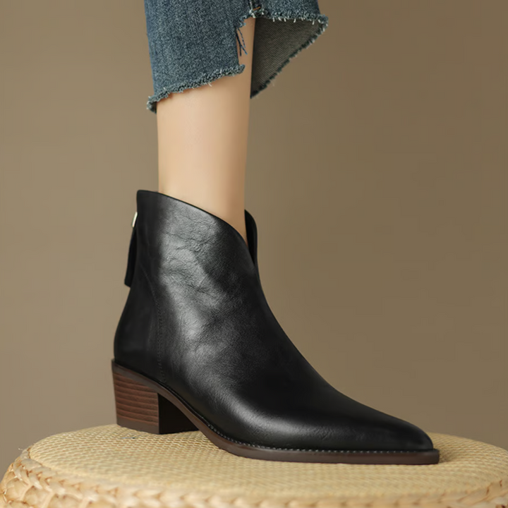 Jitka™ | Stylowe skórzane buty na niskim obcasie