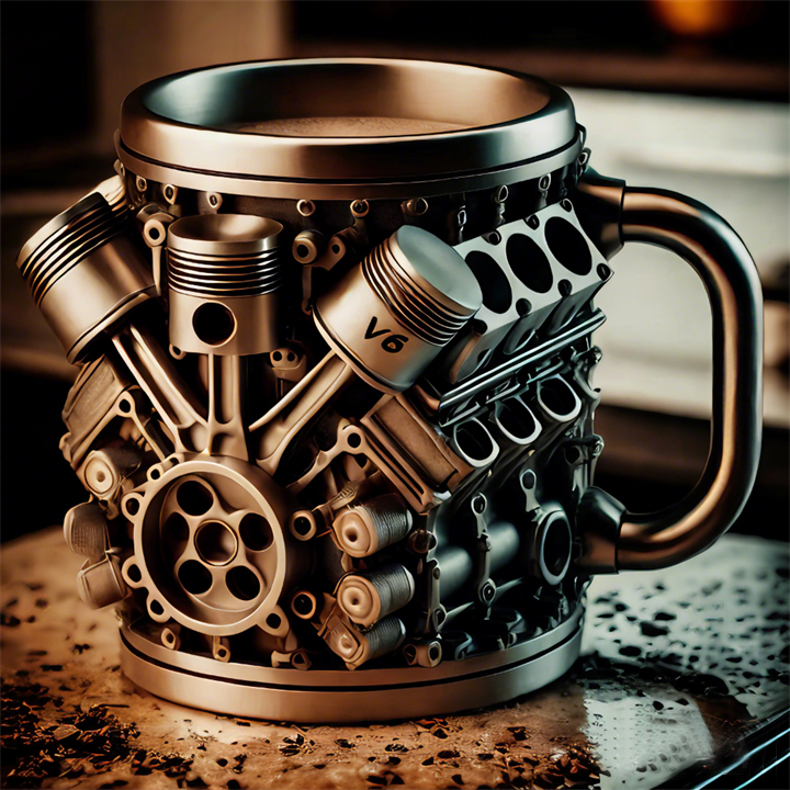 V Engine Steel Mug