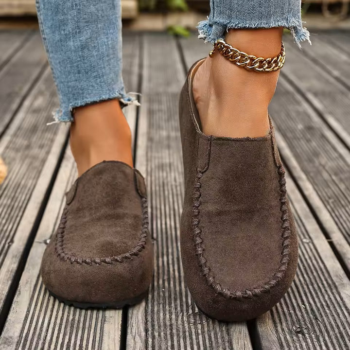 Catherine I Women's Vintage Style Orthopedic Leather Slippers