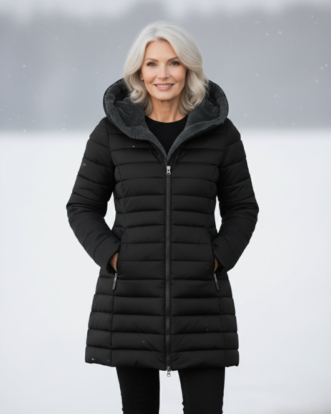 Claire | Puffer Coat Double-Layered in Fleece