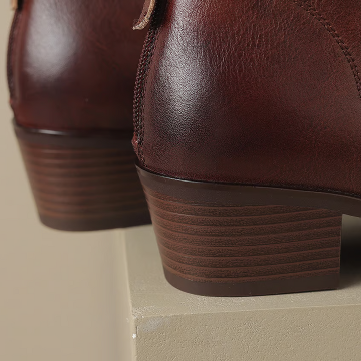 Jitka™ | Stylowe skórzane buty na niskim obcasie