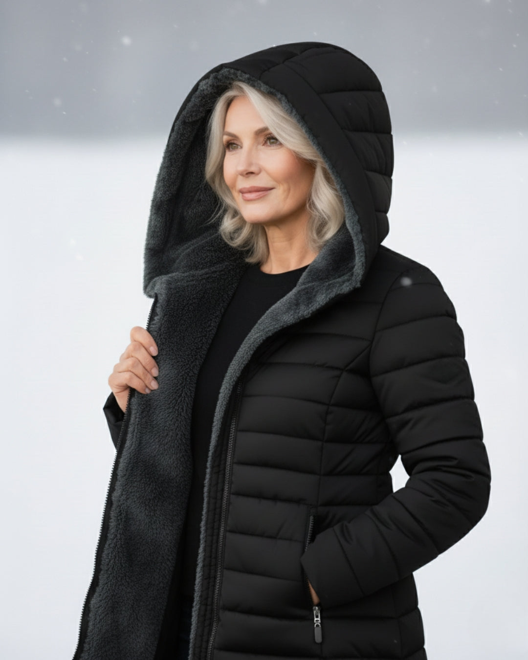 Claire | Puffer Coat Double-Layered in Fleece