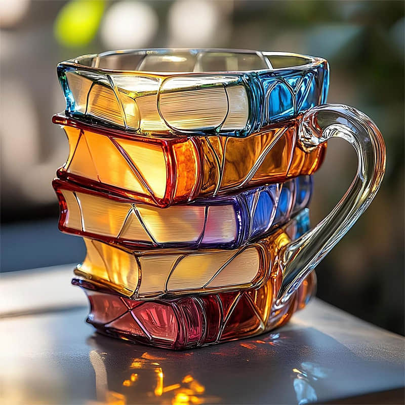Tazza 3D Reading Happiness fatta a mano - Originale