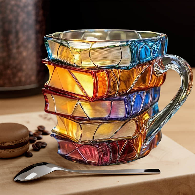 Tazza 3D Reading Happiness fatta a mano - Originale