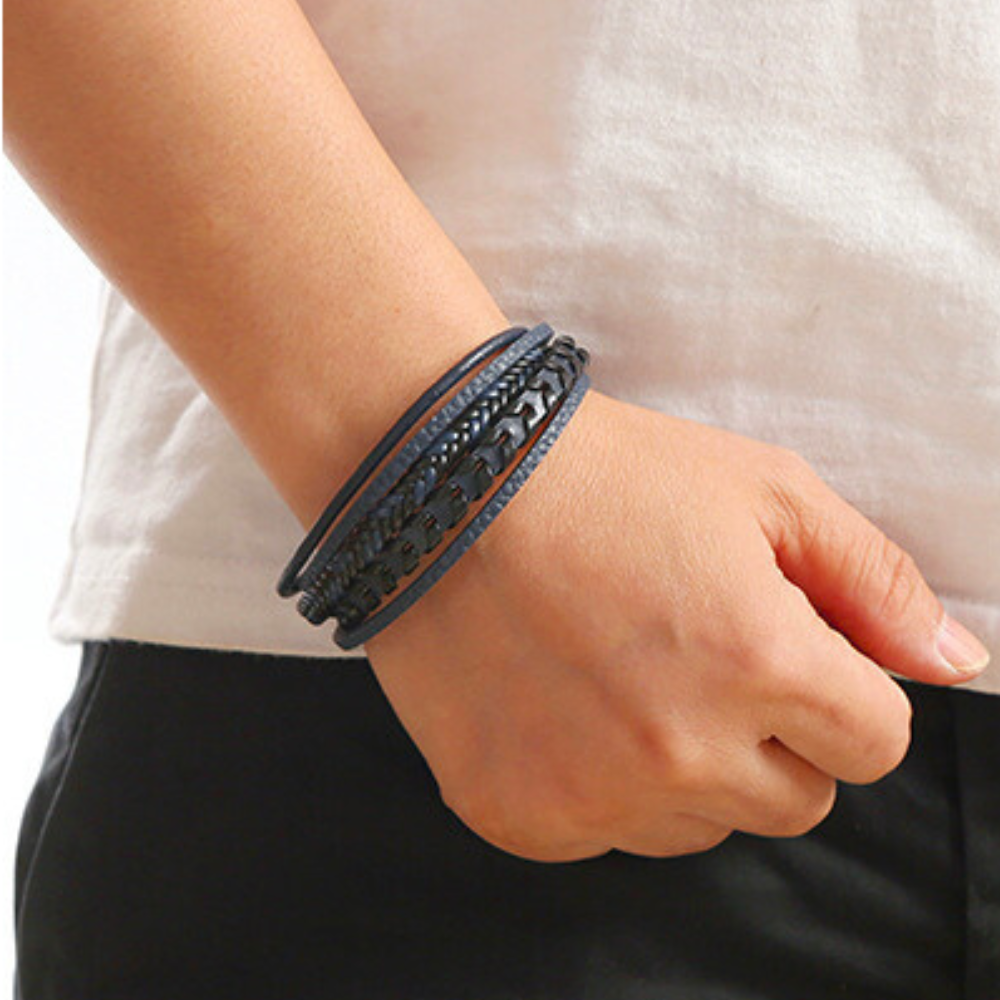 Ragnar Band I Leather Braided Viking Bracelet