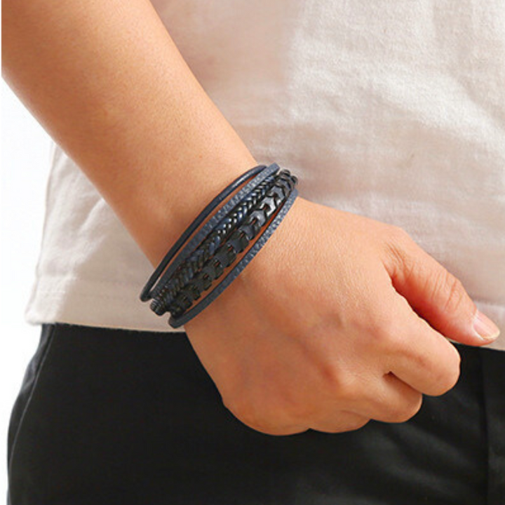 Ragnar Band I Leather Braided Viking Bracelet