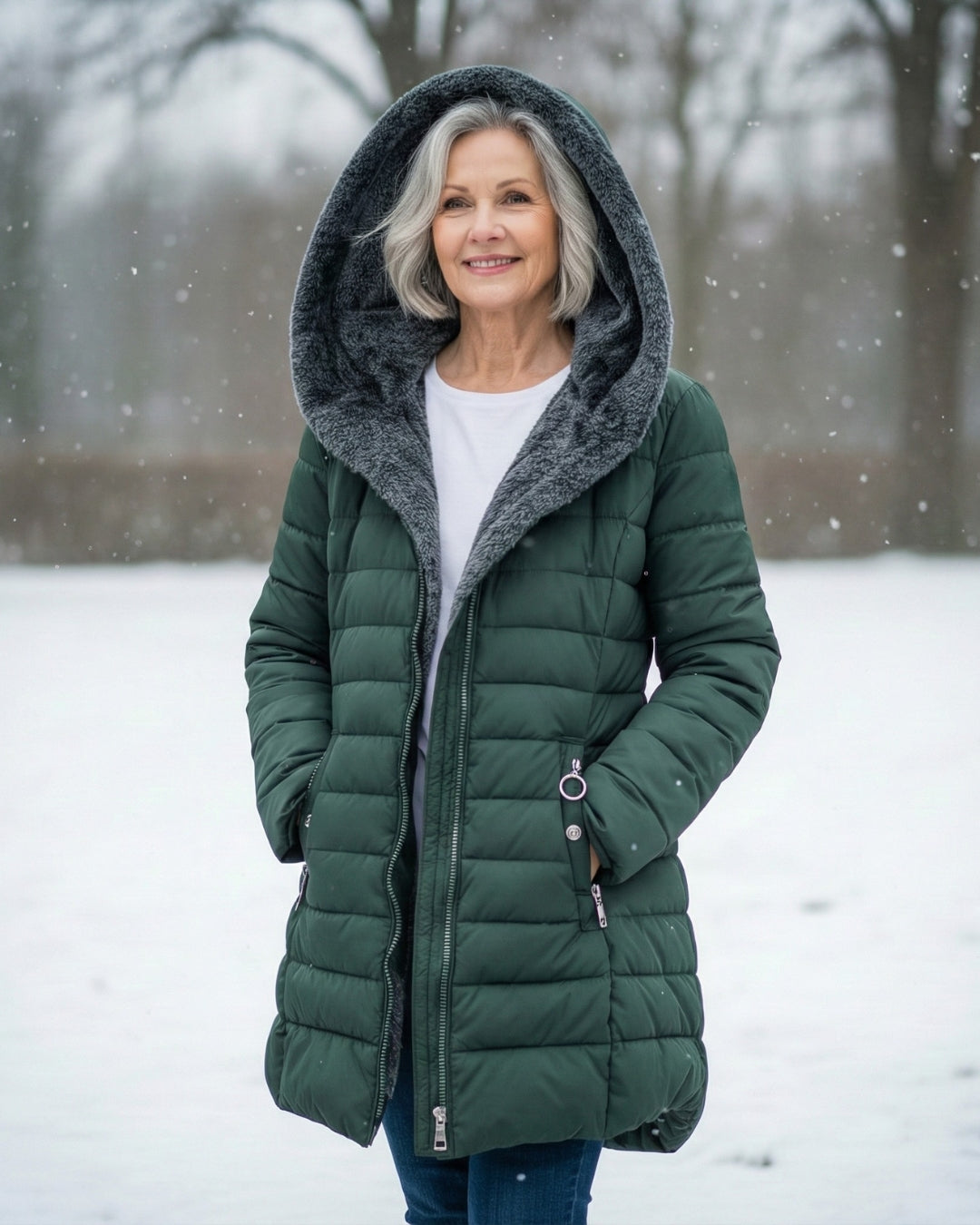 Claire | Puffer Coat Double-Layered in Fleece