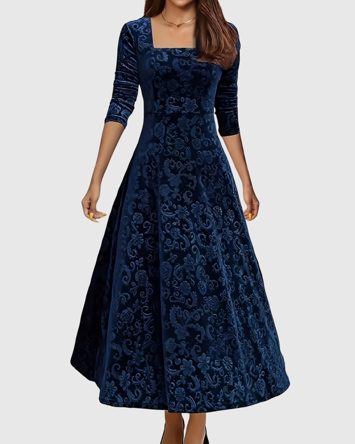 Vespera | Elegant Floral Midi Dress