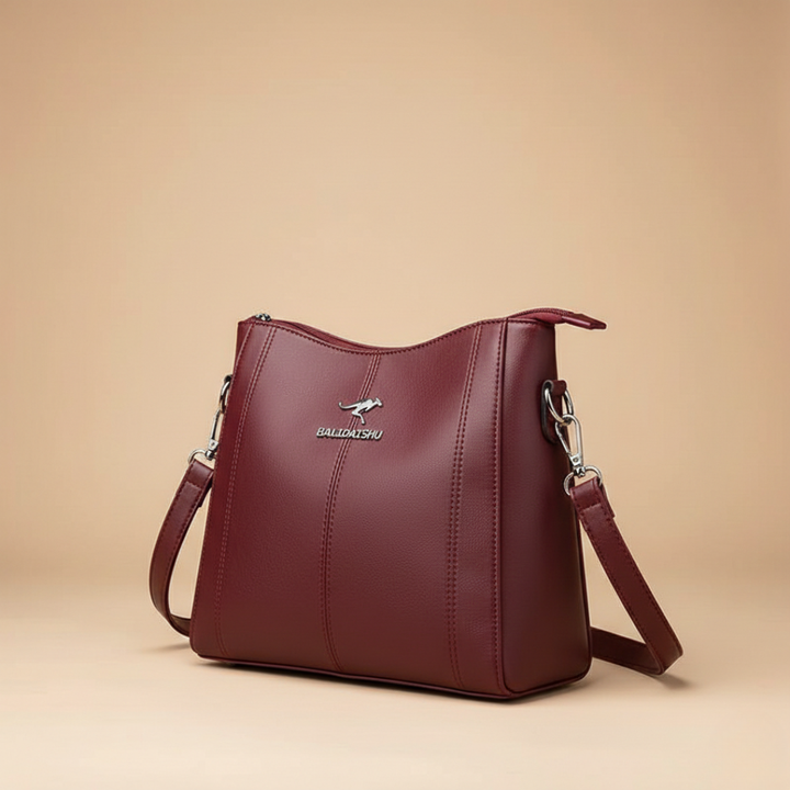 Elegant Embroidered Leather Tote and Crossbody Bag for Women