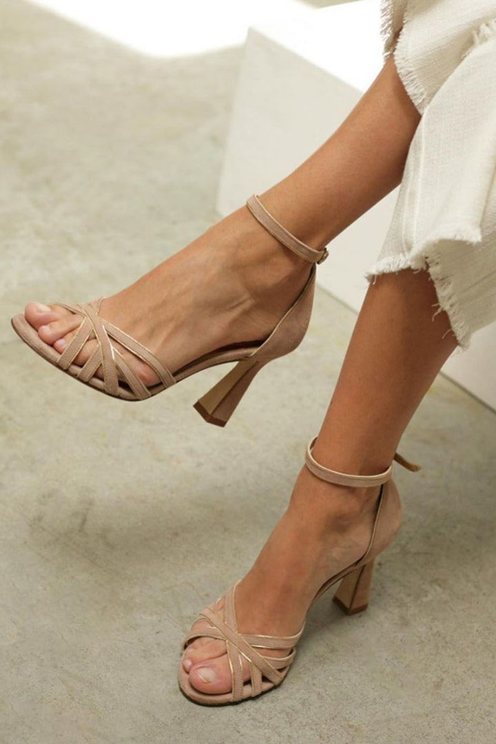 Elviera | Patchwork Sandals with Round Toe