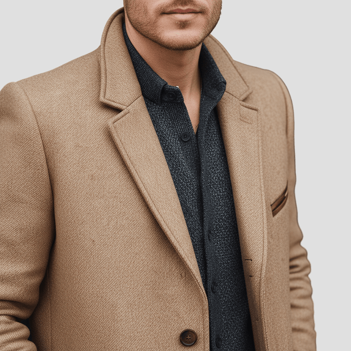Aiden | Simple Wool Mid Coat