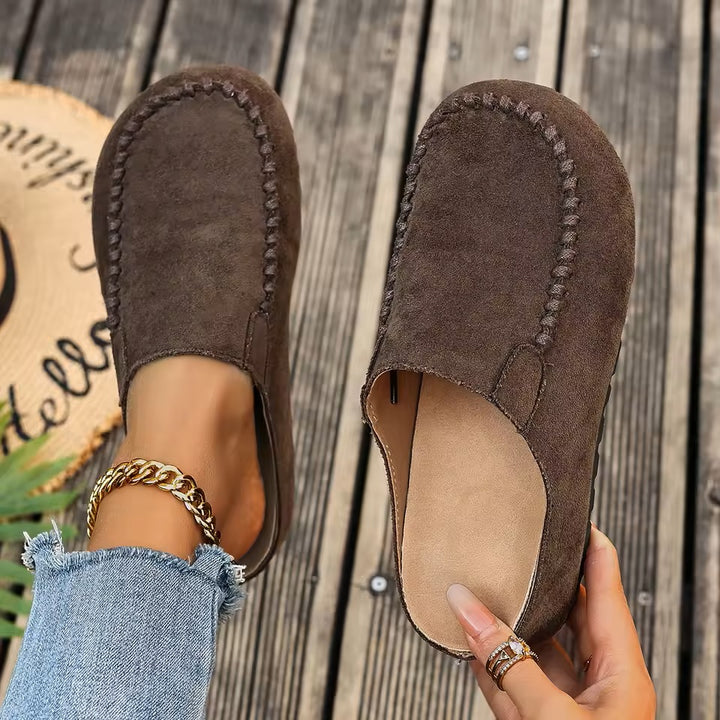 Catherine I Women's Vintage Style Orthopedic Leather Slippers