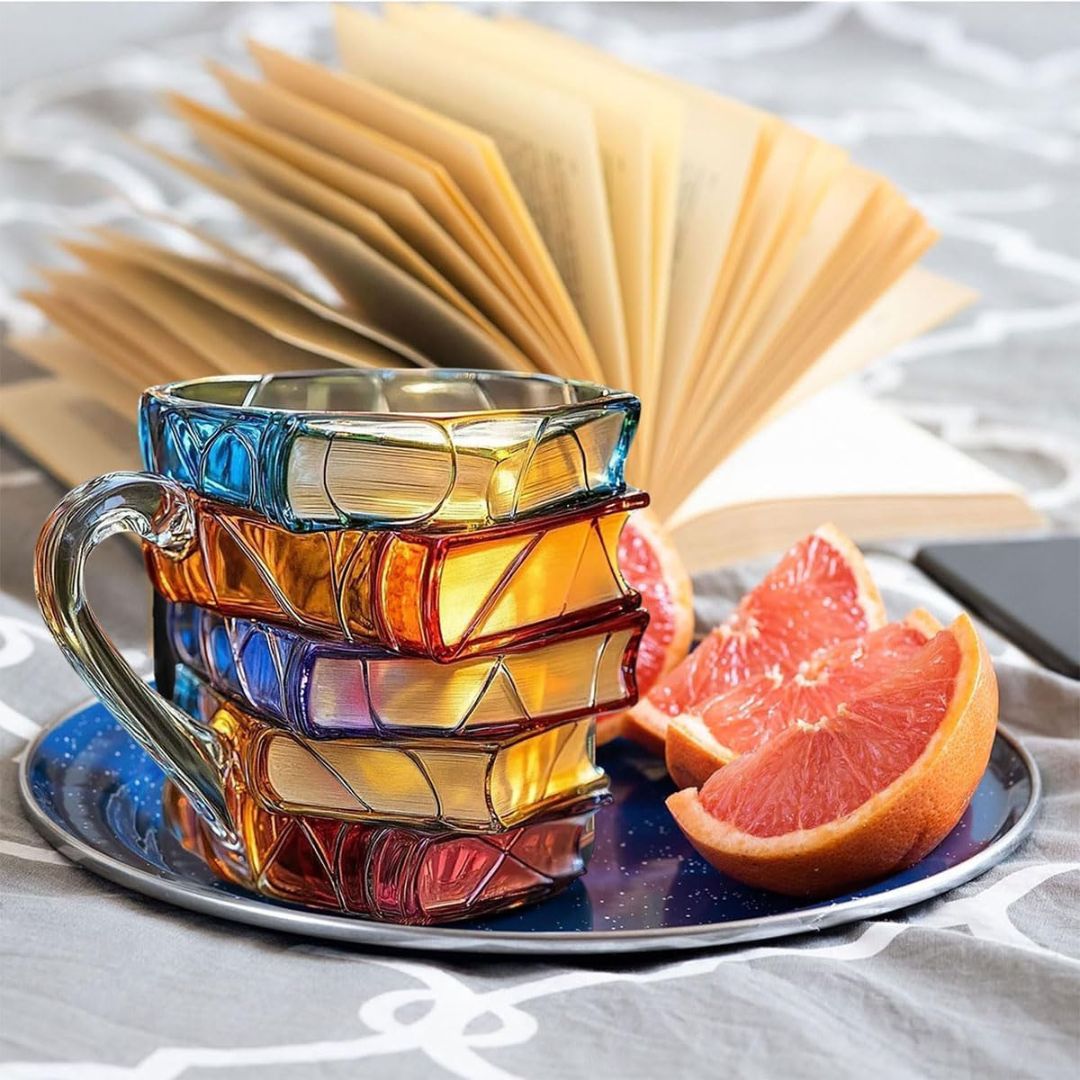 Tazza 3D Reading Happiness fatta a mano - Originale