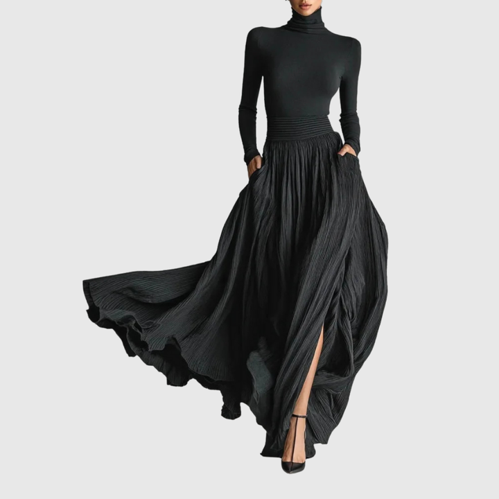 Cerynn | Maxi Skirt with High Waist and Blouse