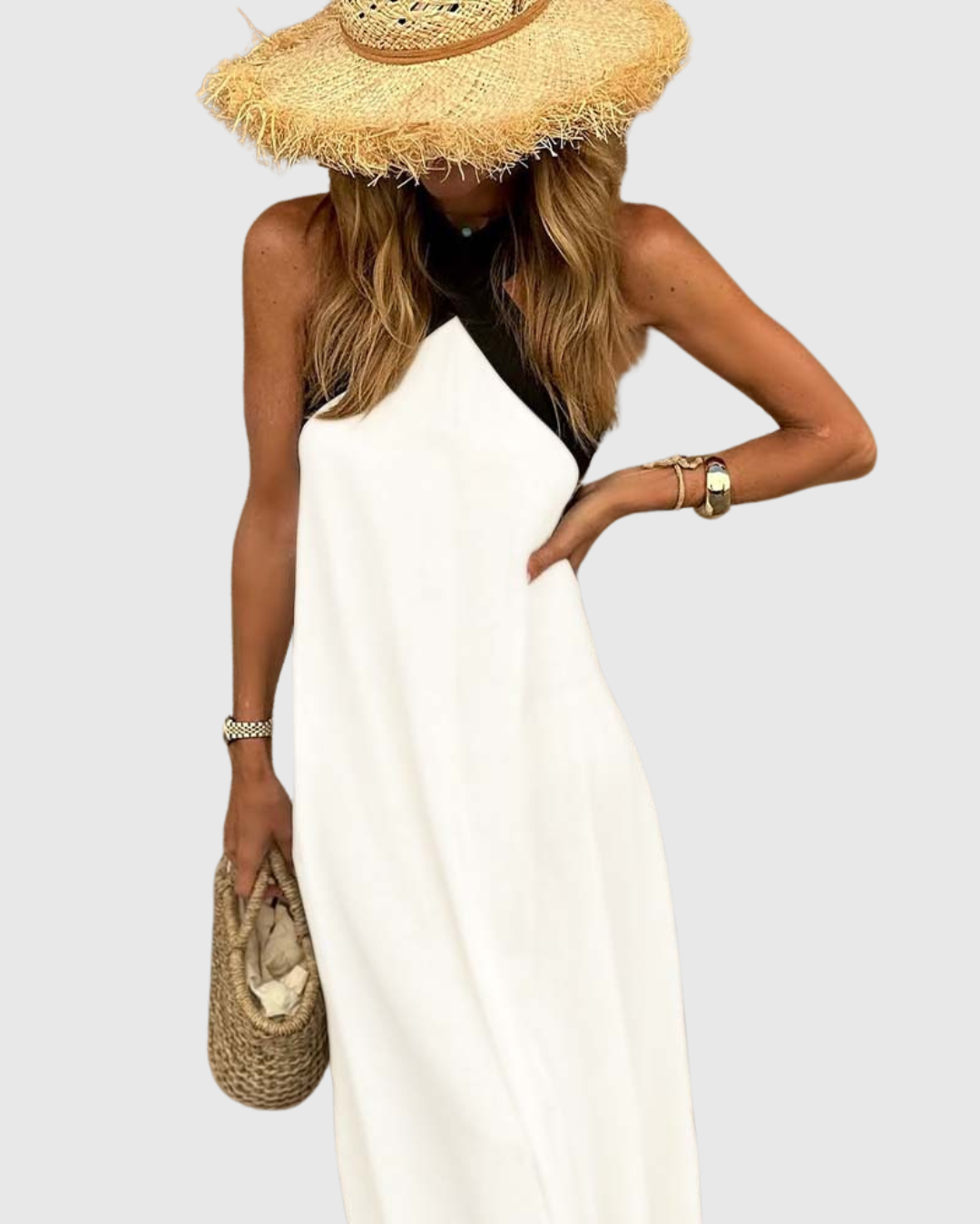 Orella | Dress with Crossed Neckline