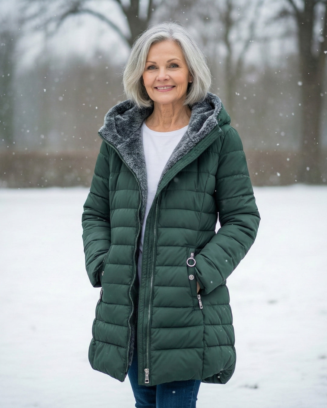 Claire | Puffer Coat Double-Layered in Fleece