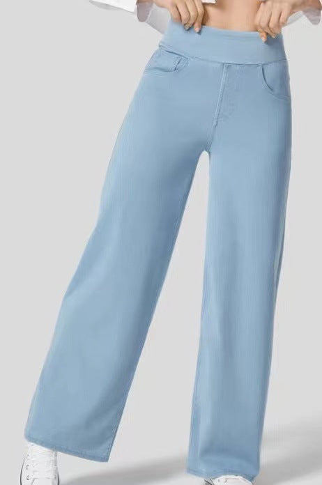 Linda I Very stretchy wide-leg jeans with a high waist