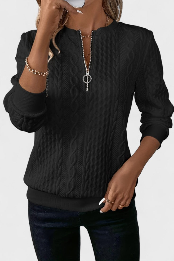 Nela™ | Kobiecy sweter z zamkiem