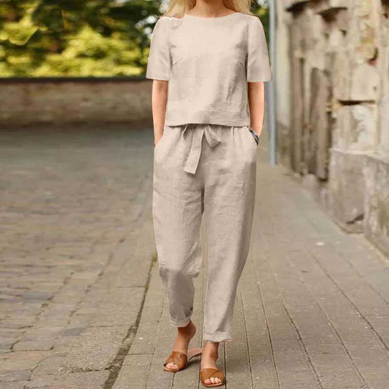 Set Siv | Pantaloni Monocromatici e Confortevoli + Top Coordinato