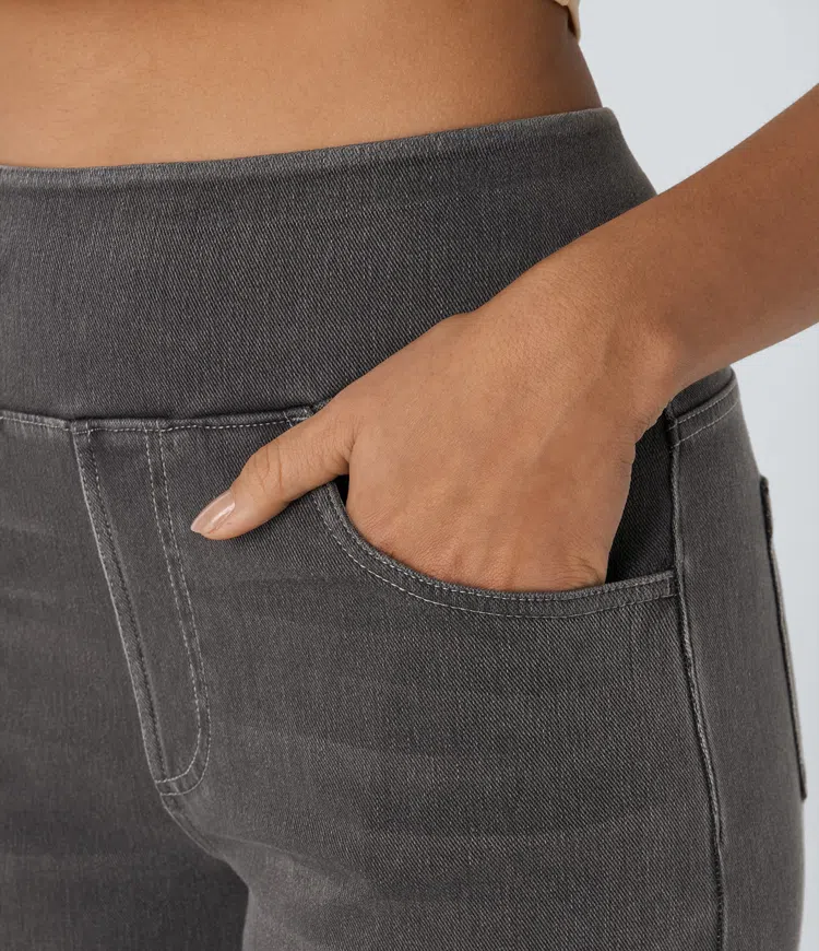 Linda I Very stretchy wide-leg jeans with a high waist