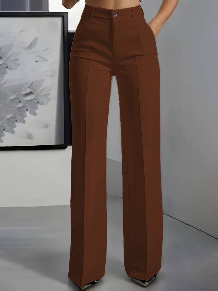 Carla I High-Waisted Pants with Elastic Waist