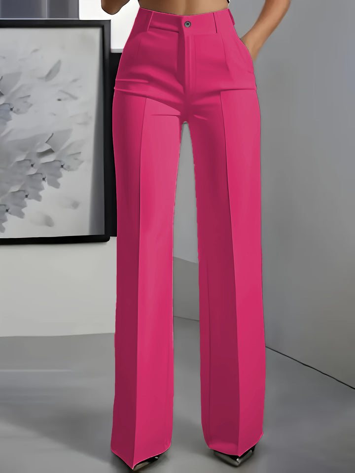 Carla I High-Waisted Pants with Elastic Waist