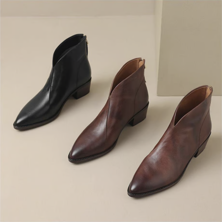 Jitka™ | Elegant Leather Shoes with Low Heels