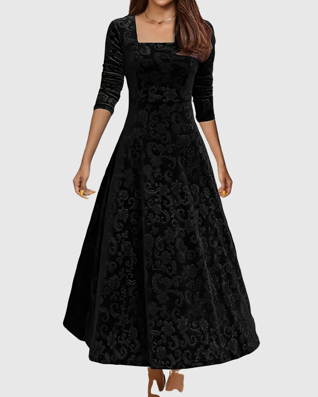 Vespera | Elegant Floral Midi Dress