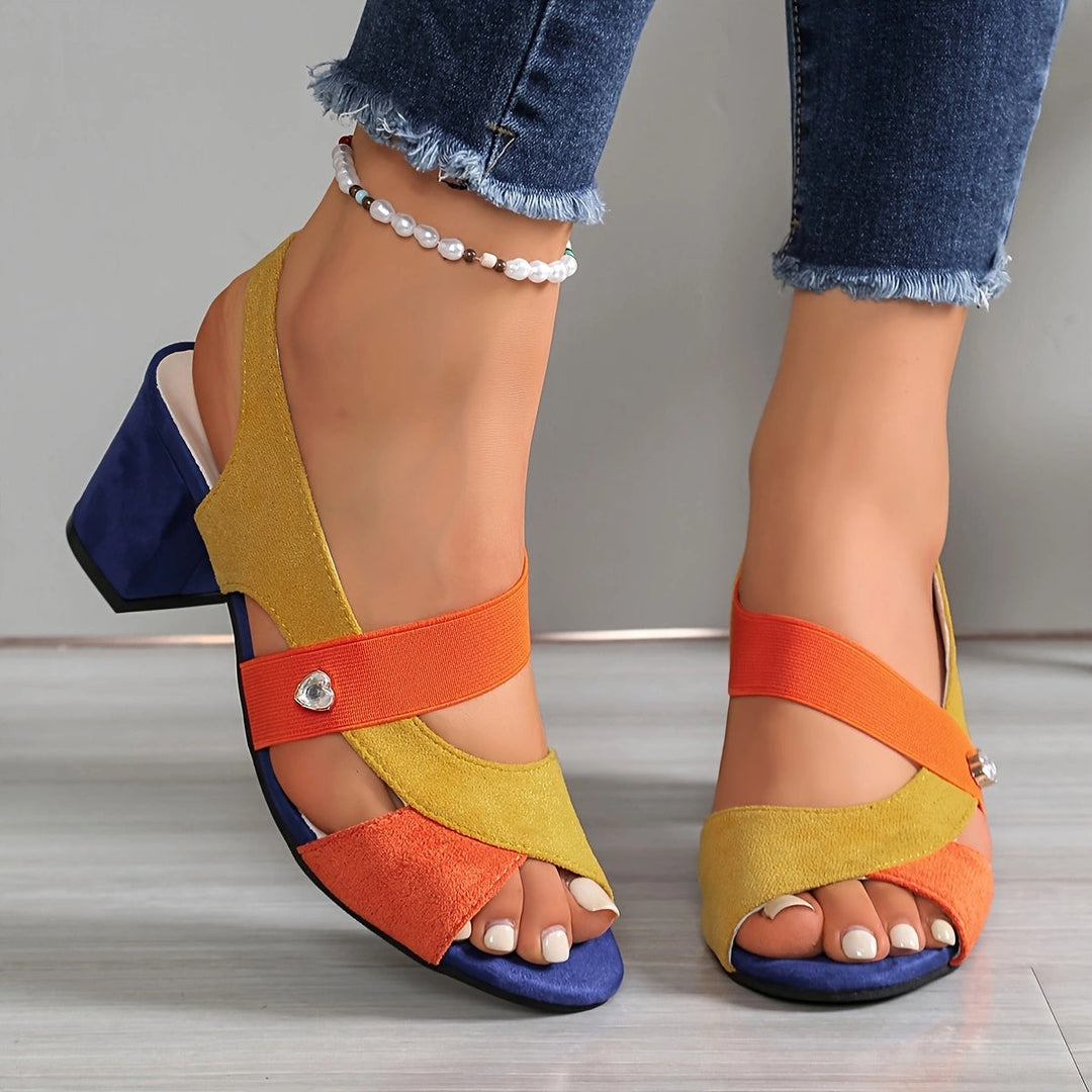 Elara | Cross Strap Comfort Heels