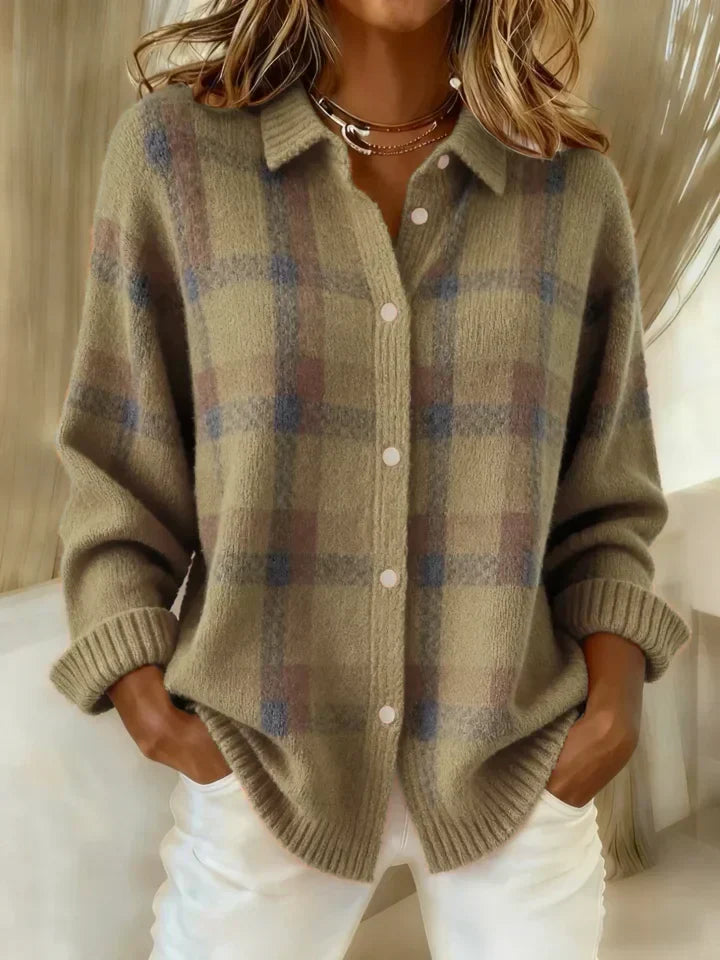 Victoria | Retro Sweater Made of Handcrafted Wool with Contrast Casual