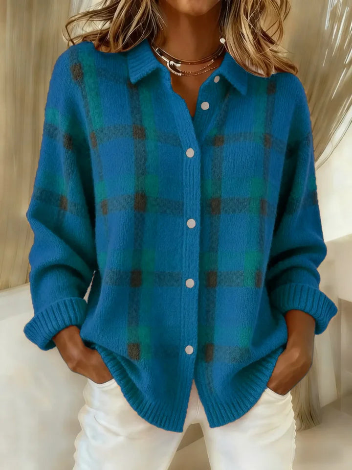 Victoria | Maglione Retro in lana artigianale con Contrasto Casual