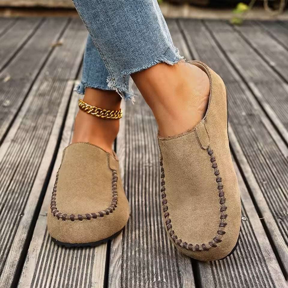 Catherine I Women's Vintage Style Orthopedic Leather Slippers