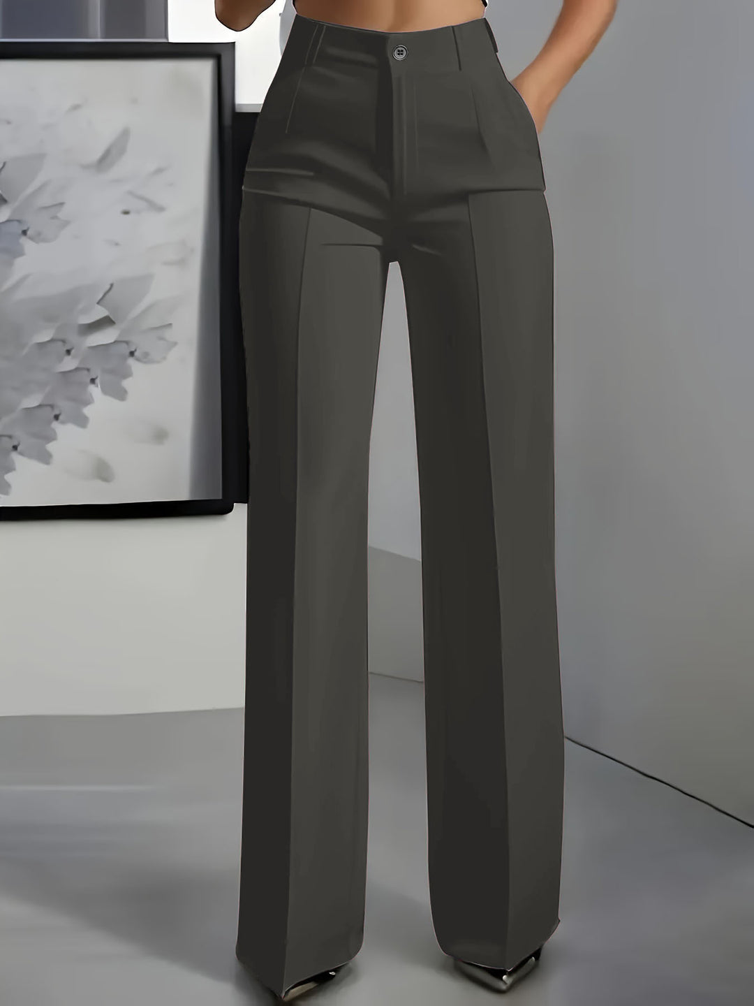 Carla I High-Waisted Pants with Elastic Waist