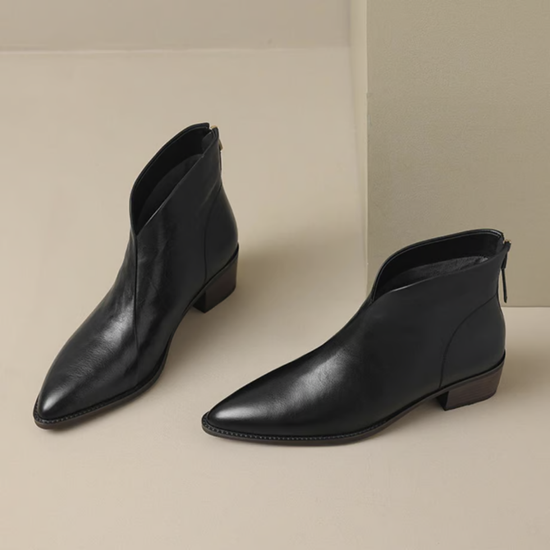 Jitka™ | Elegant Leather Shoes with Low Heels