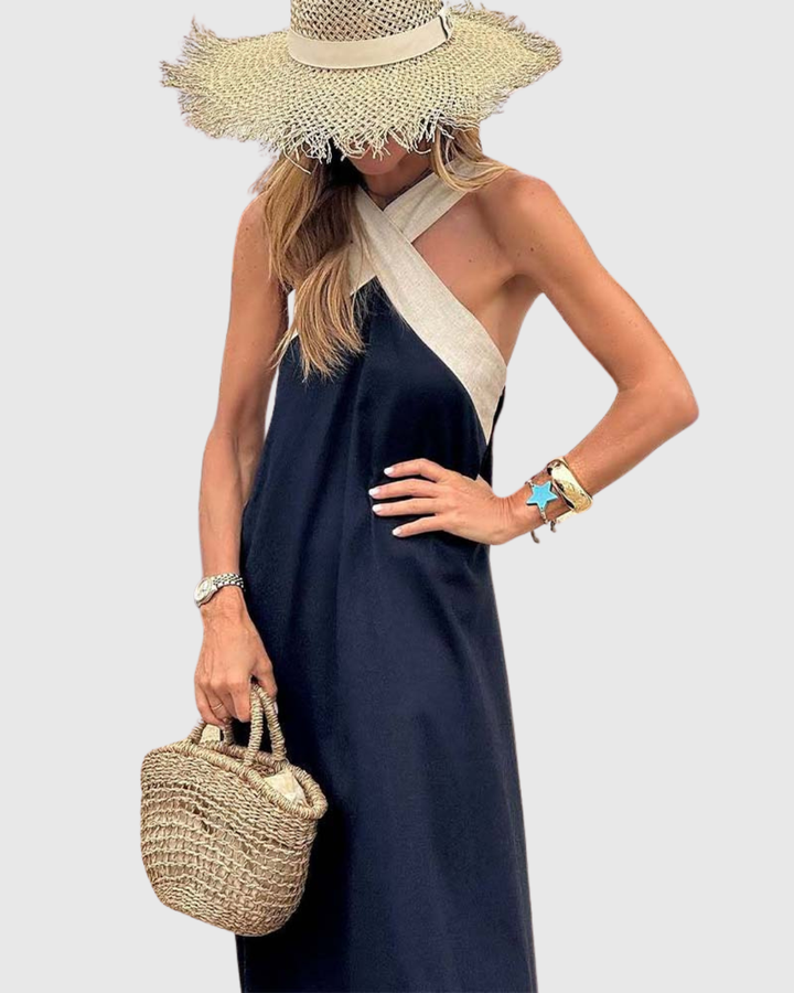 Orella | Dress with Crossed Neckline