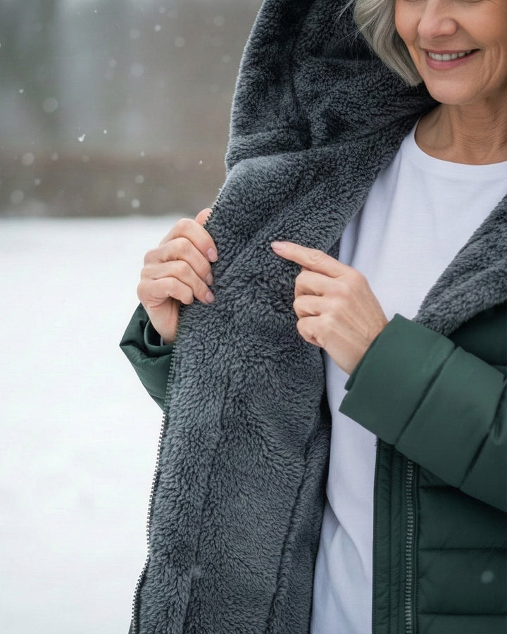 Claire | Puffer Coat Double-Layered in Fleece