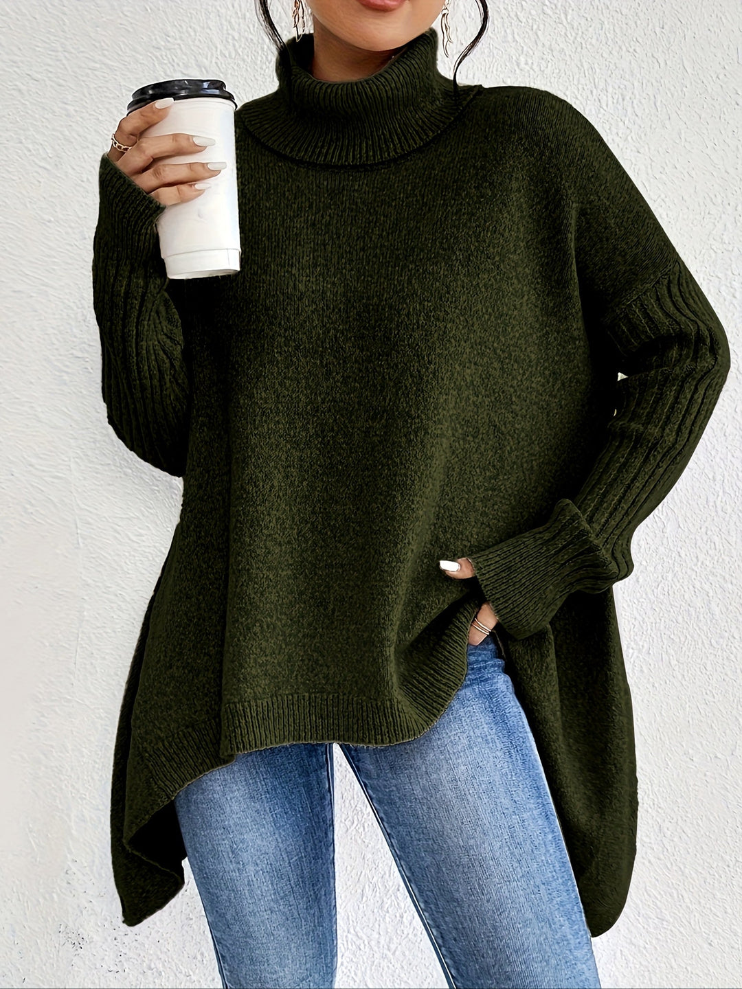 ODETTE™|Turtleneck Sweater Over