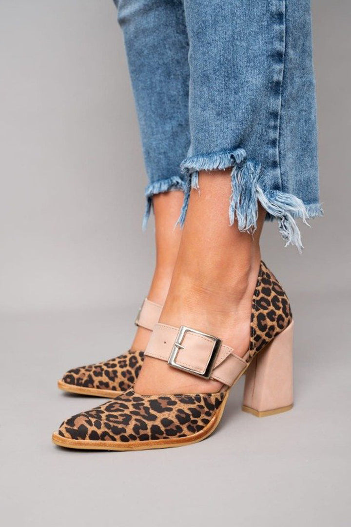 Vittoria | Suede Leopard Print Sandals