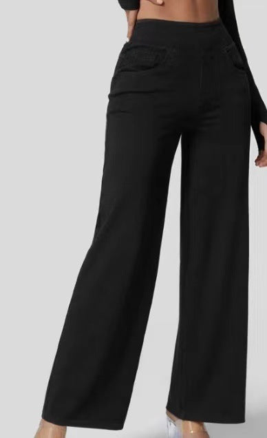 Linda I Very stretchy wide-leg jeans with a high waist