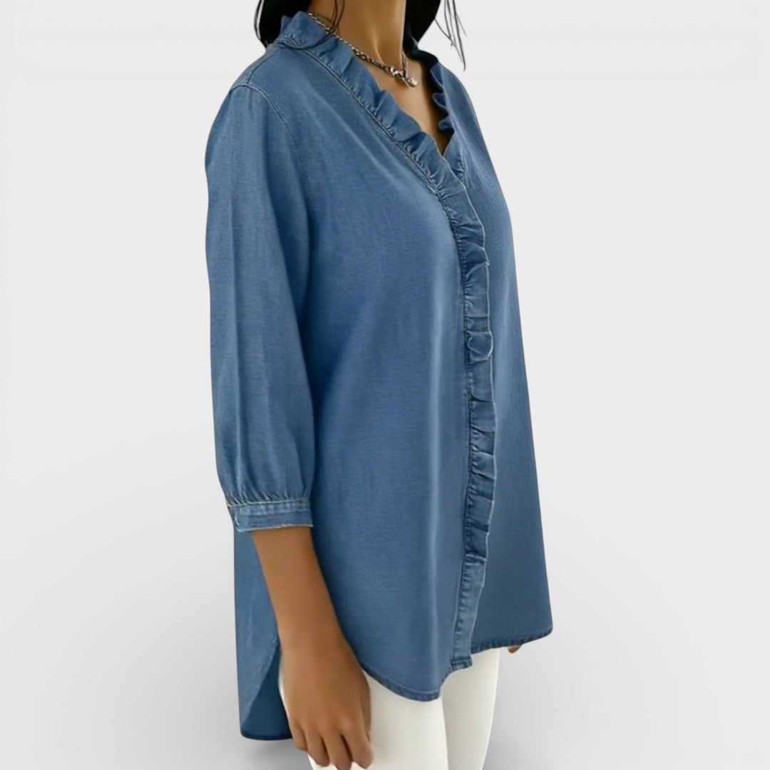 Elena | Elegant Ruffled Blouse