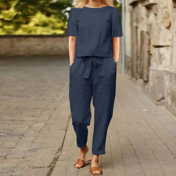 Set Siv | Pantaloni Monocromatici e Confortevoli + Top Coordinato