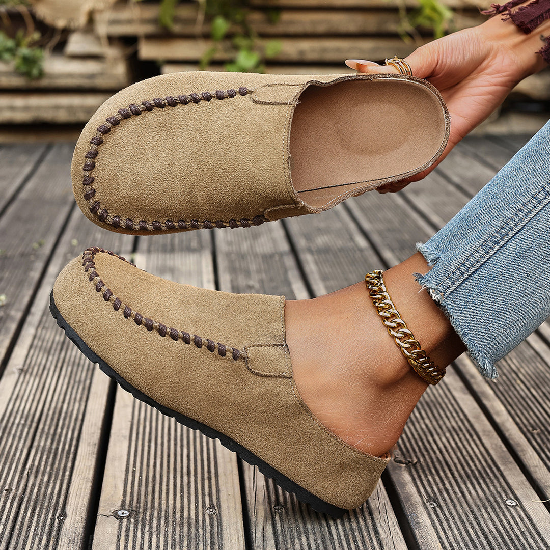 Catherine I Women's Vintage Style Orthopedic Leather Slippers