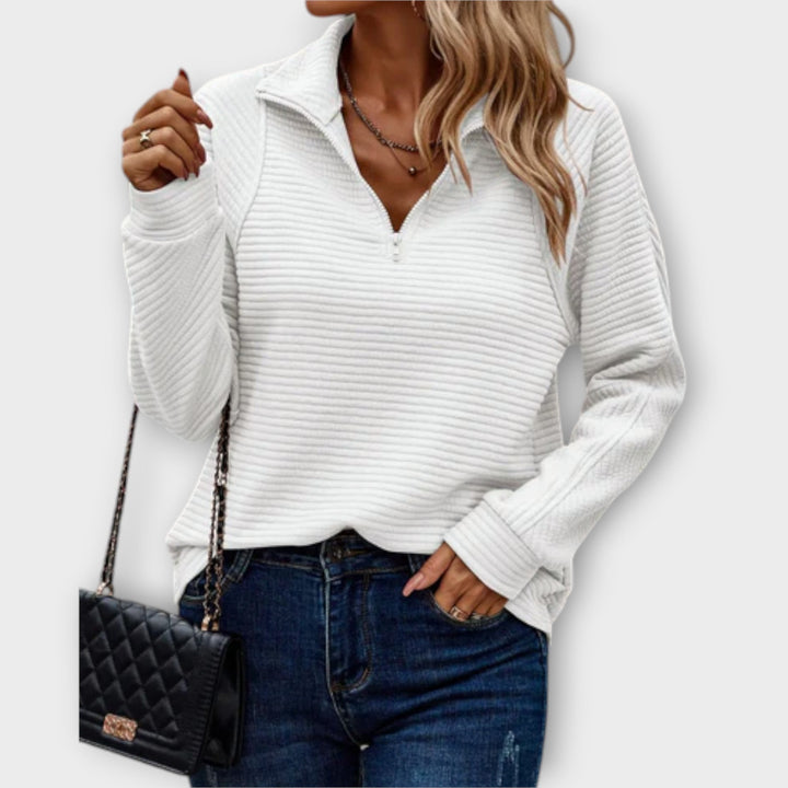 Vilja - Sweater with Polo Zip